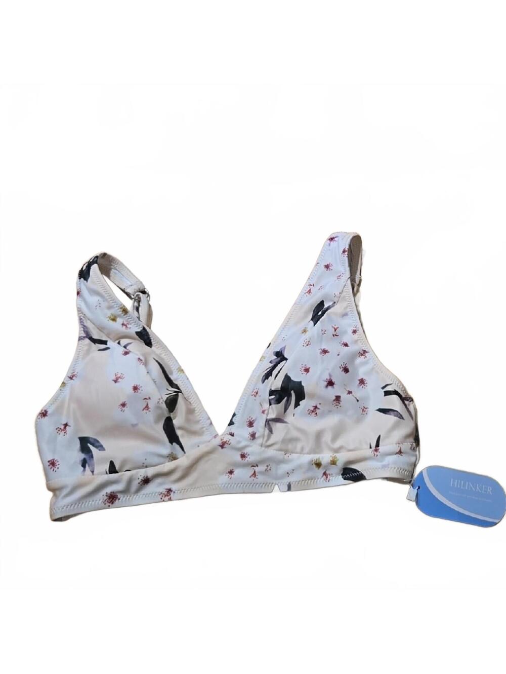 Hilinker Floral Print Triangle Bikini Top